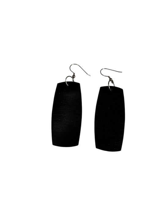 Black Leather Earrings