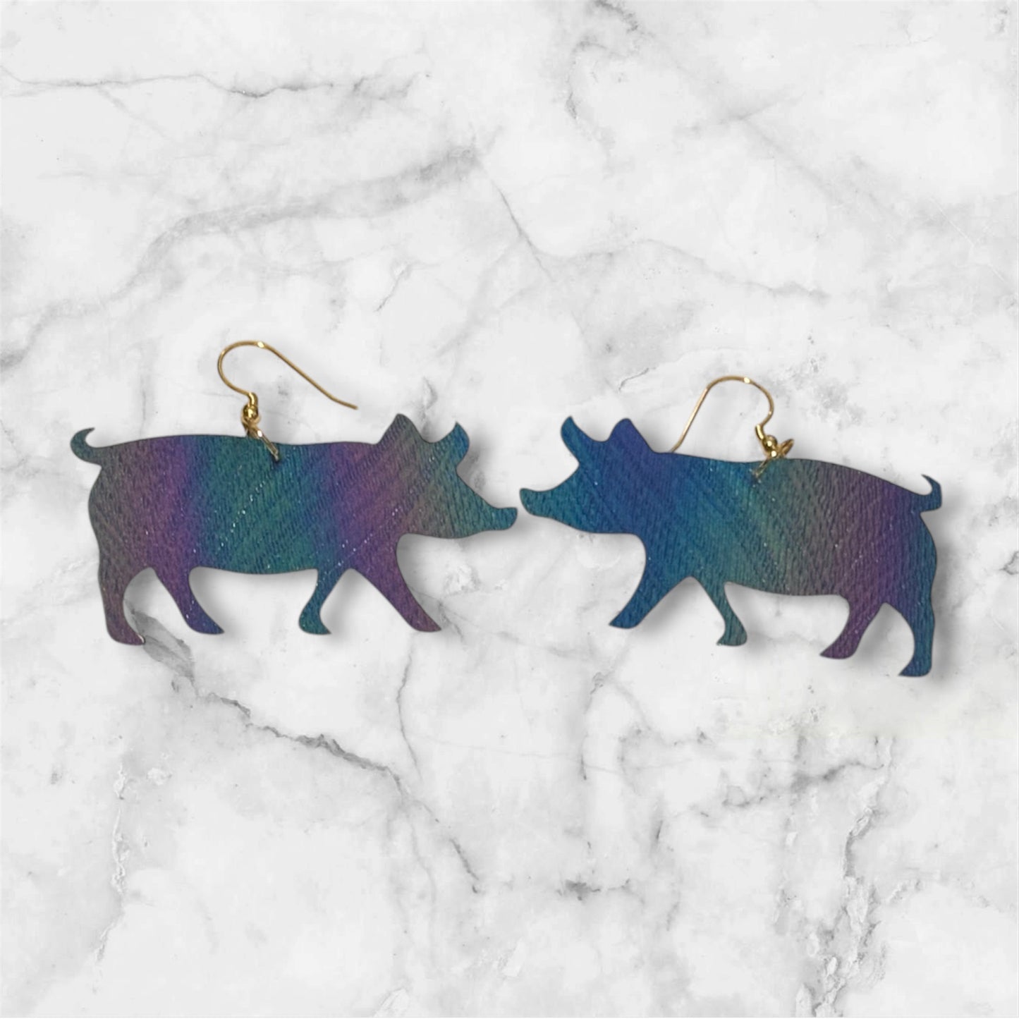 Multi Color Pig Earrings