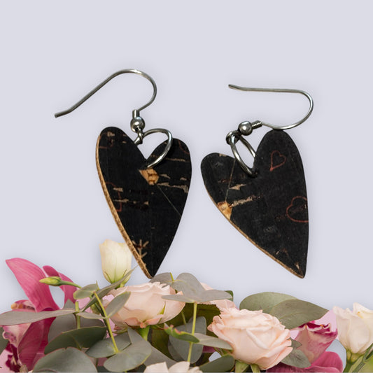 Heart leather Earrings