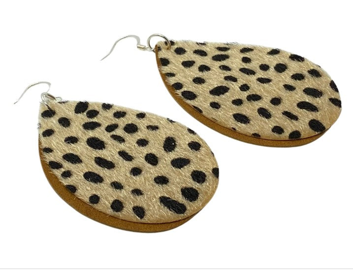 Cheetah Faux Leather Earrings