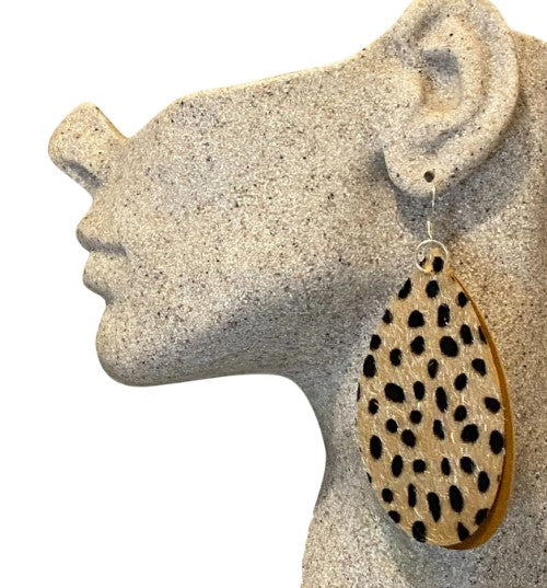 Cheetah Faux Leather Earrings