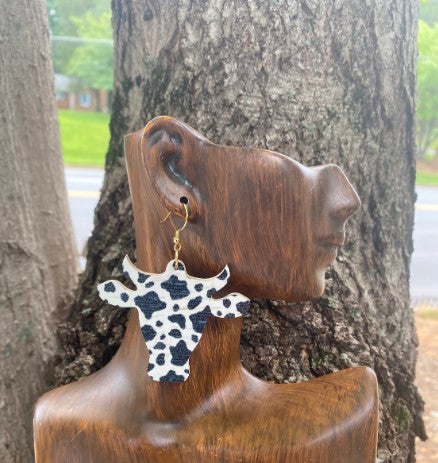 Cow head earrings