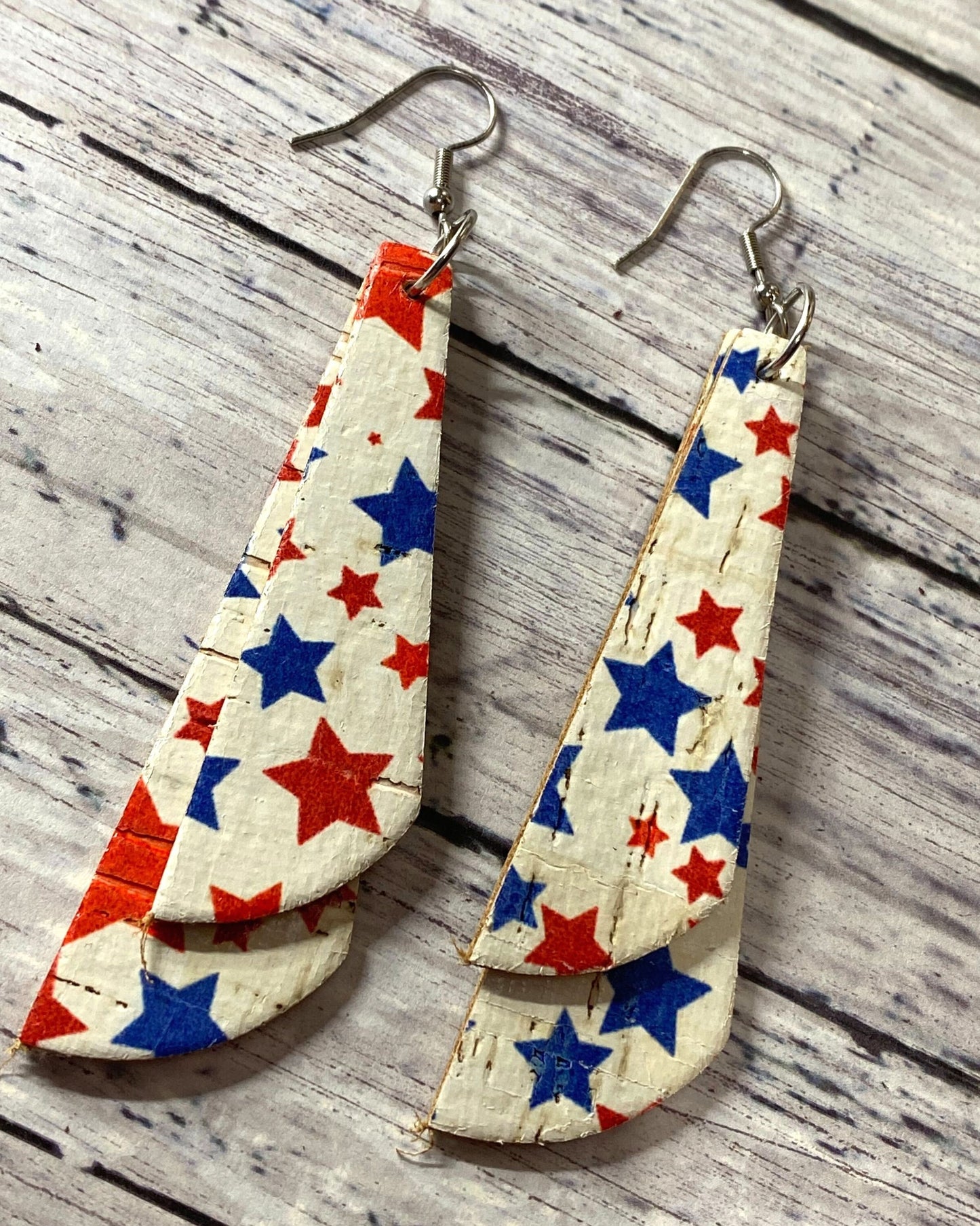 Patriotic Leather Earrings