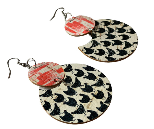 Chicken Leather Earrings