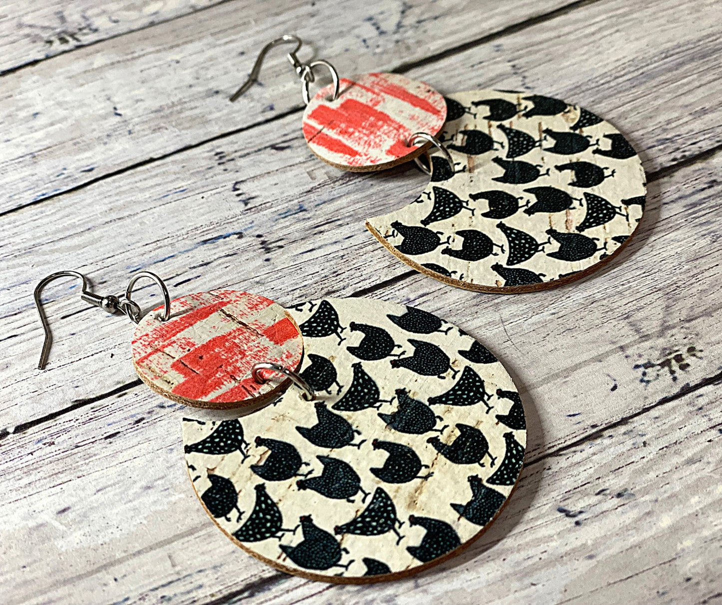 Chicken Leather Earrings