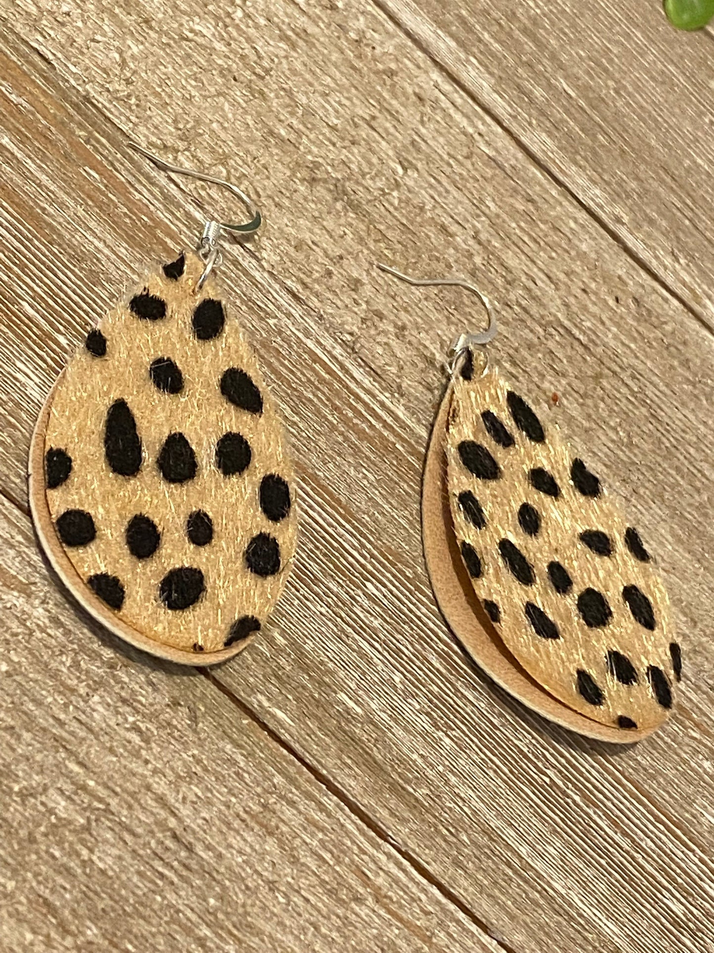 Cheetah Print Faux Leather Earrings