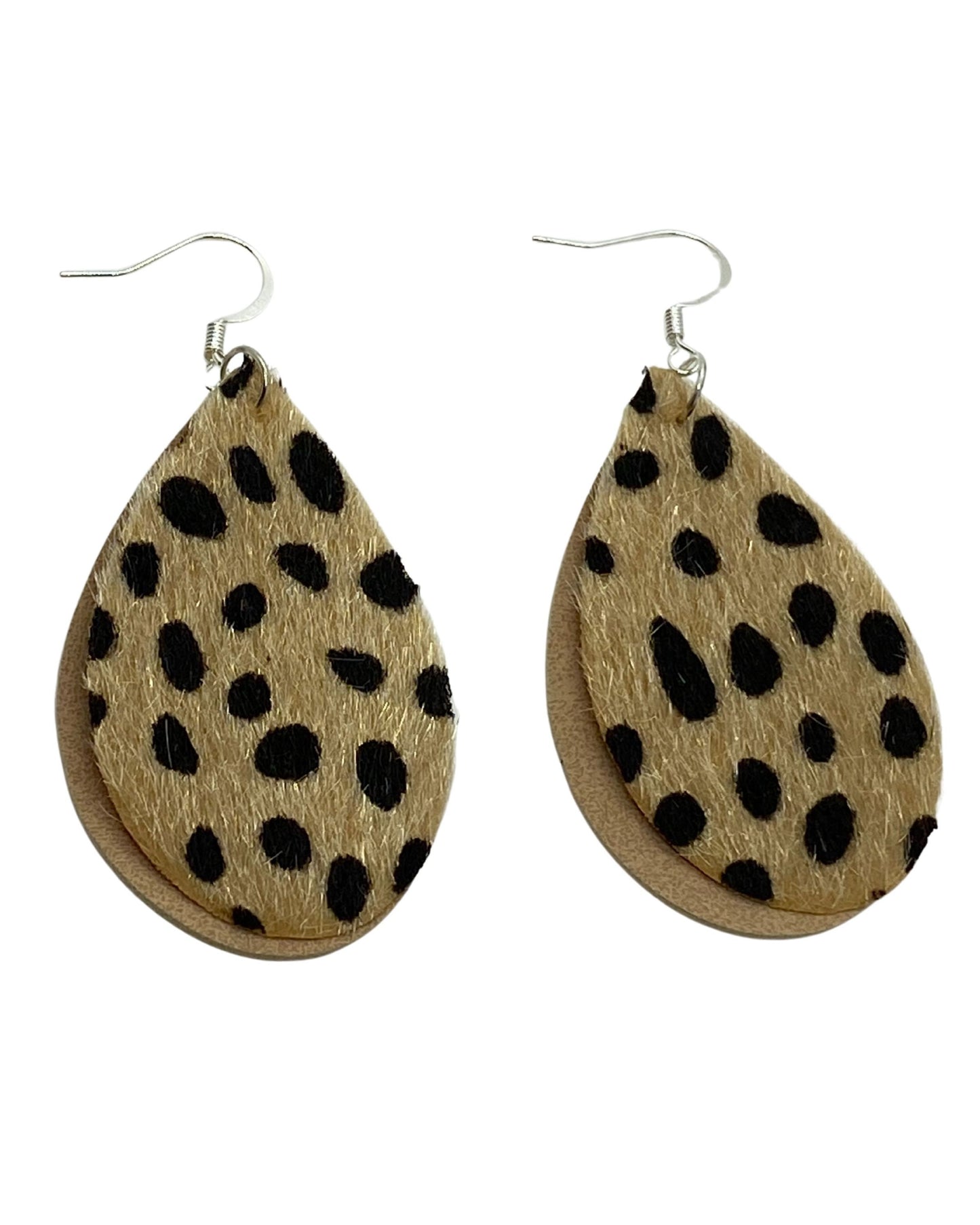 Cheetah Print Faux Leather Earrings