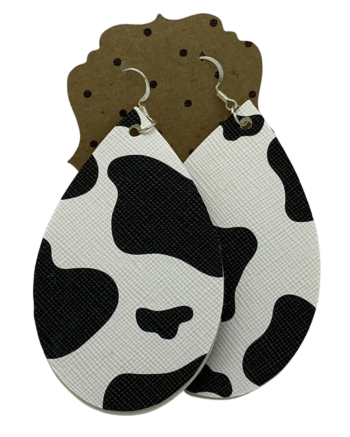 Cow Print Earrings| Teardrop Earrings