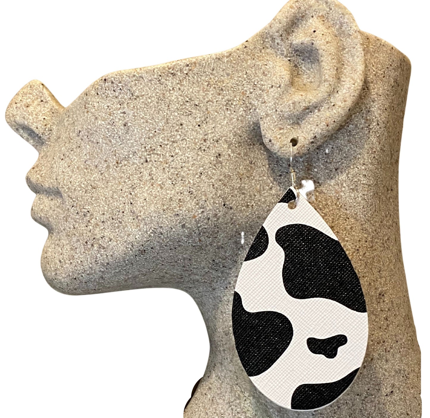 Cow Print Earrings| Teardrop Earrings