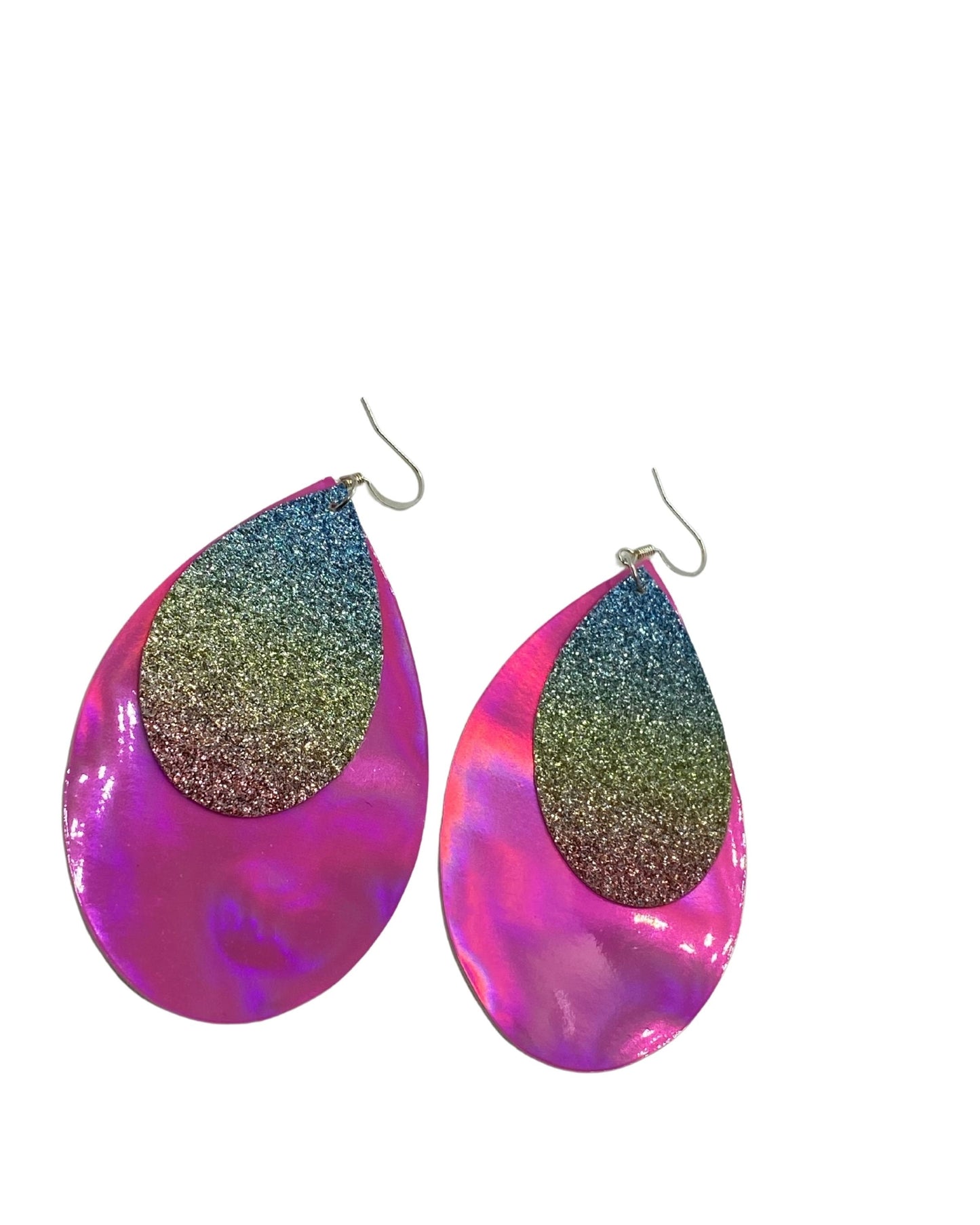 Pink Teardrop Earrings