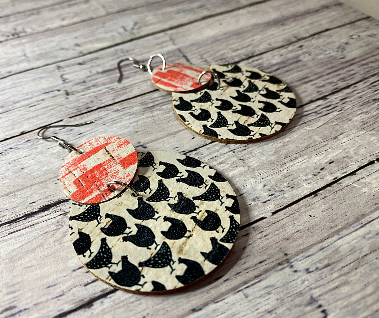 Chicken Leather Earrings