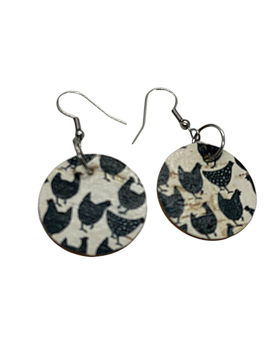 Chicken Leather Earrings