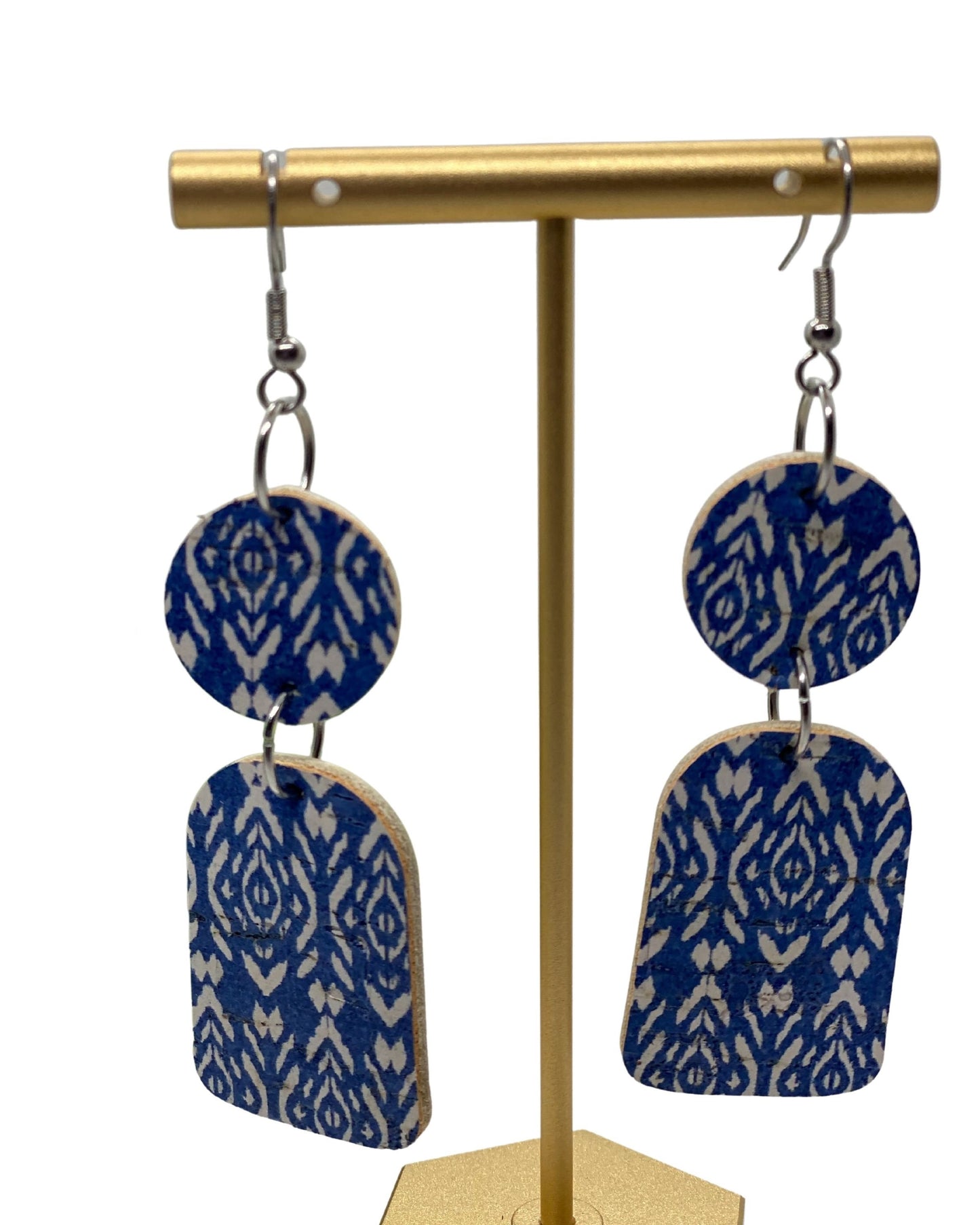 Blue Leather Bohemian Earrings