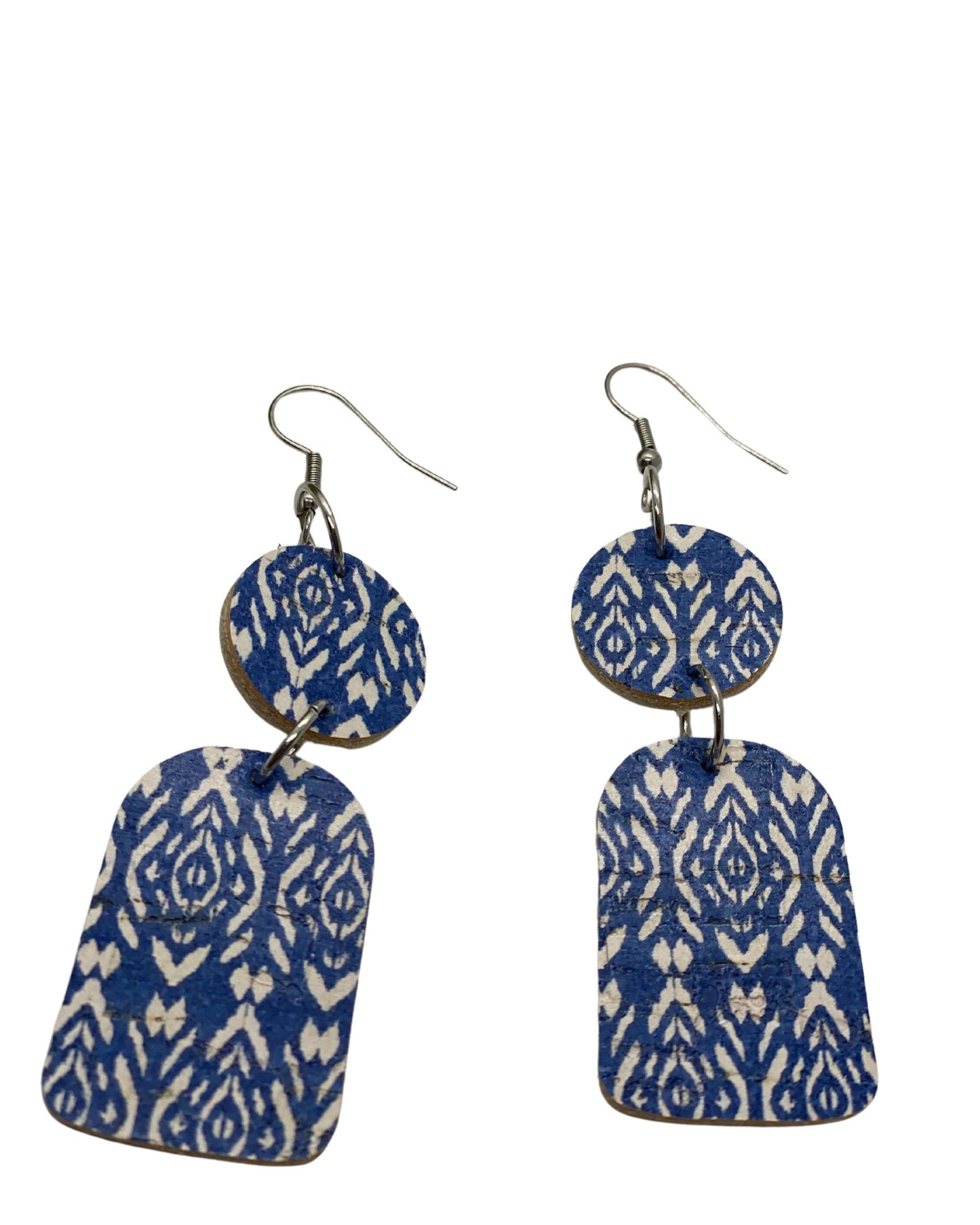 Blue Leather Bohemian Earrings