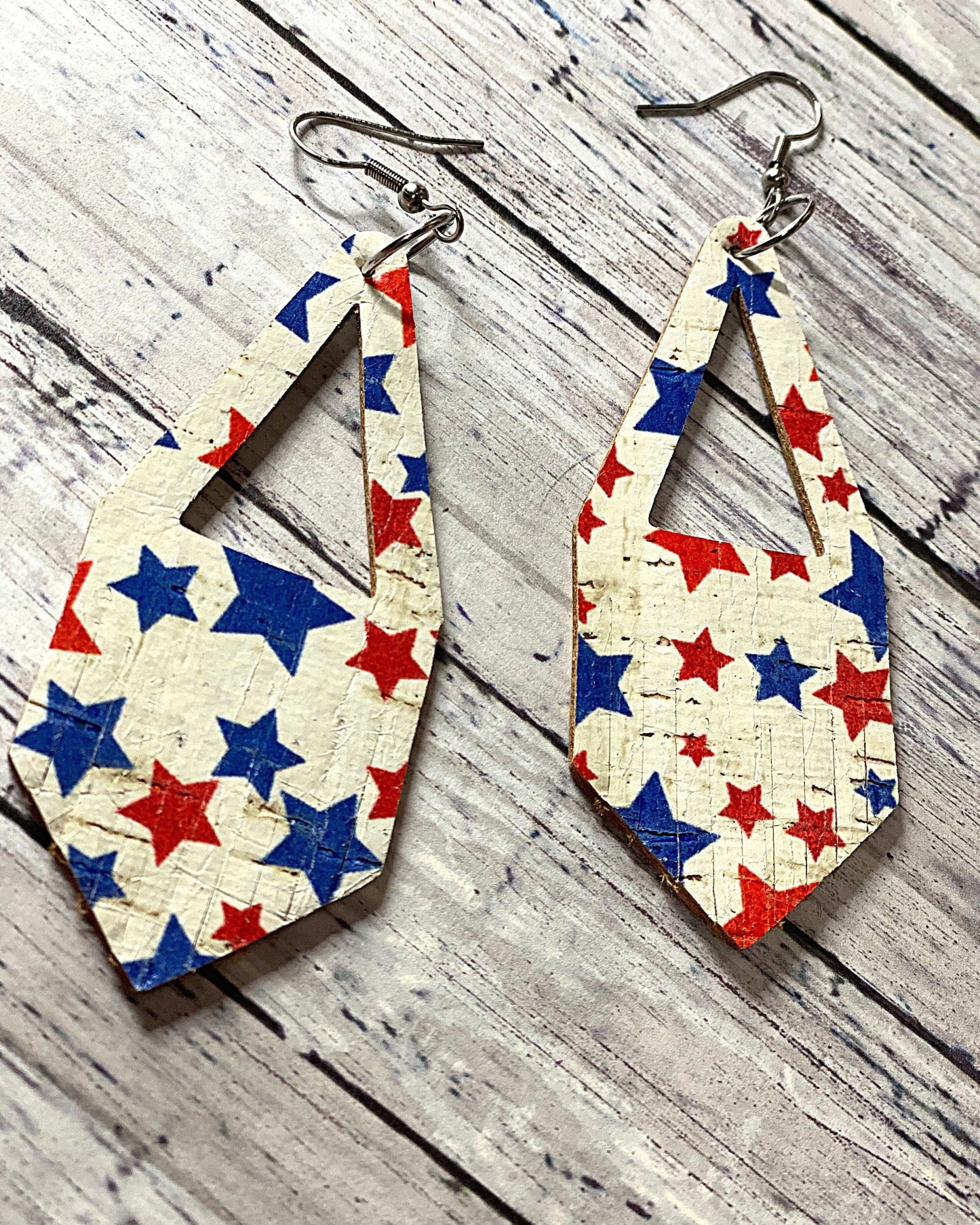 Patriotic Leather Earrings