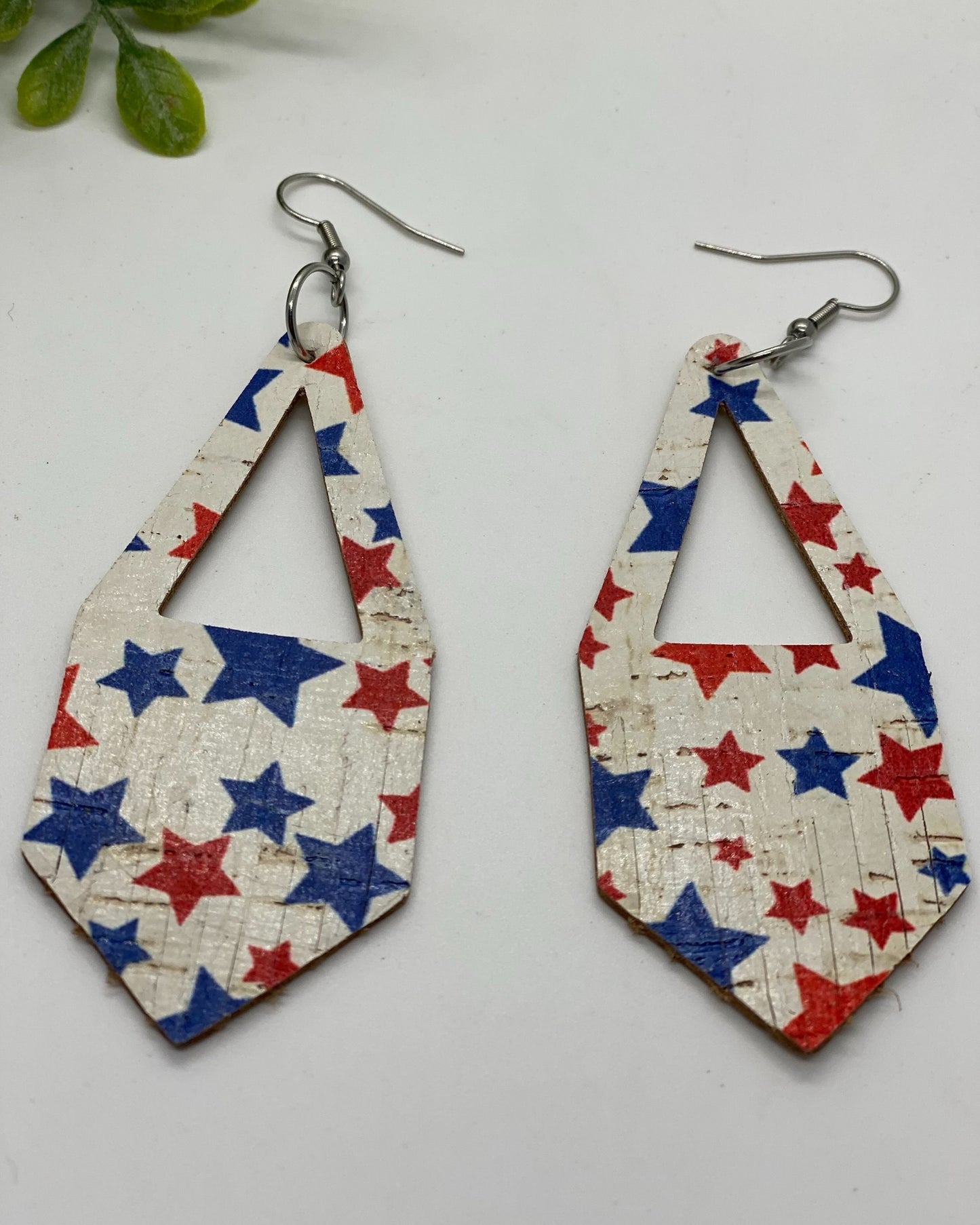 Patriotic Leather Earrings