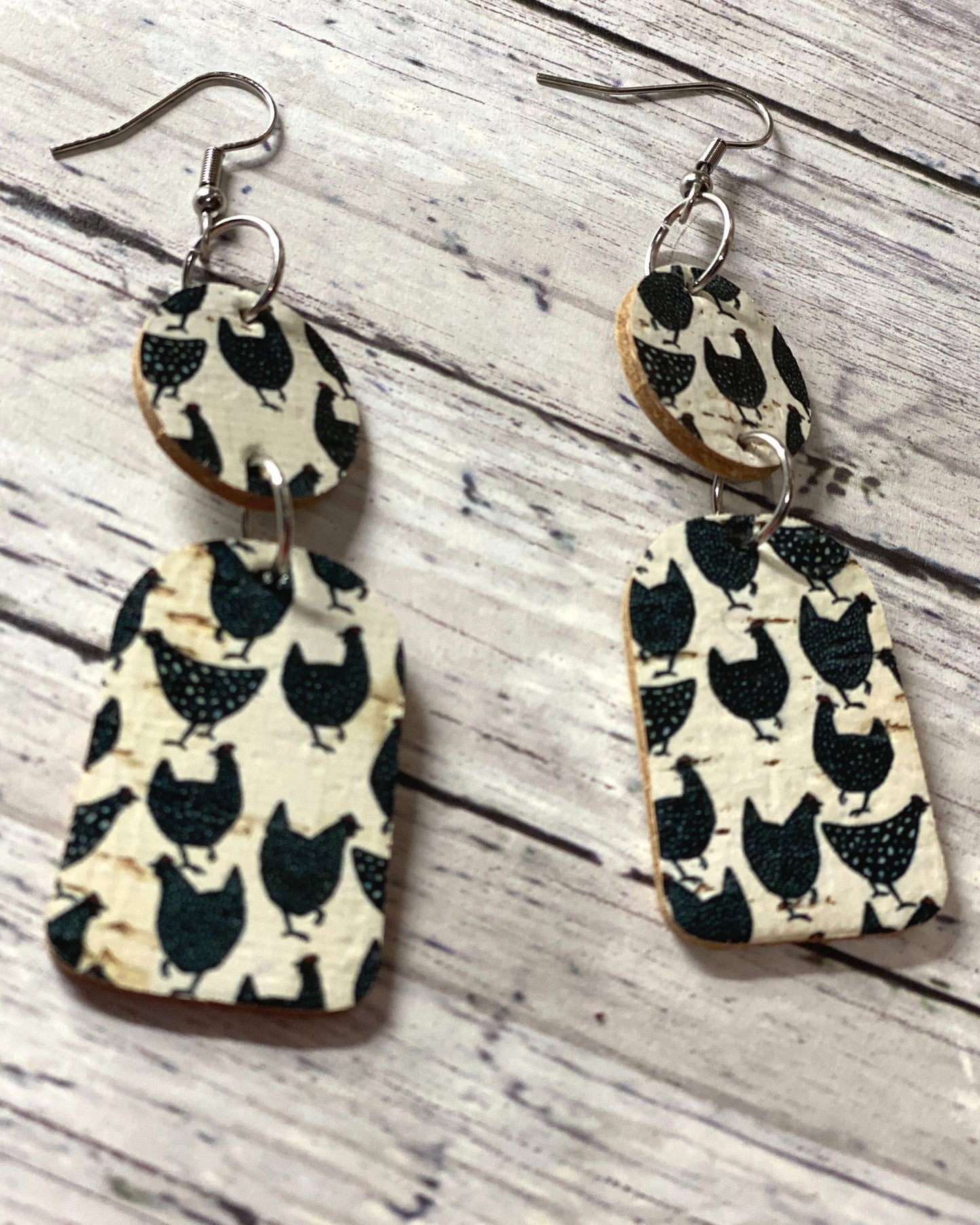 Chicken Leather Earrings