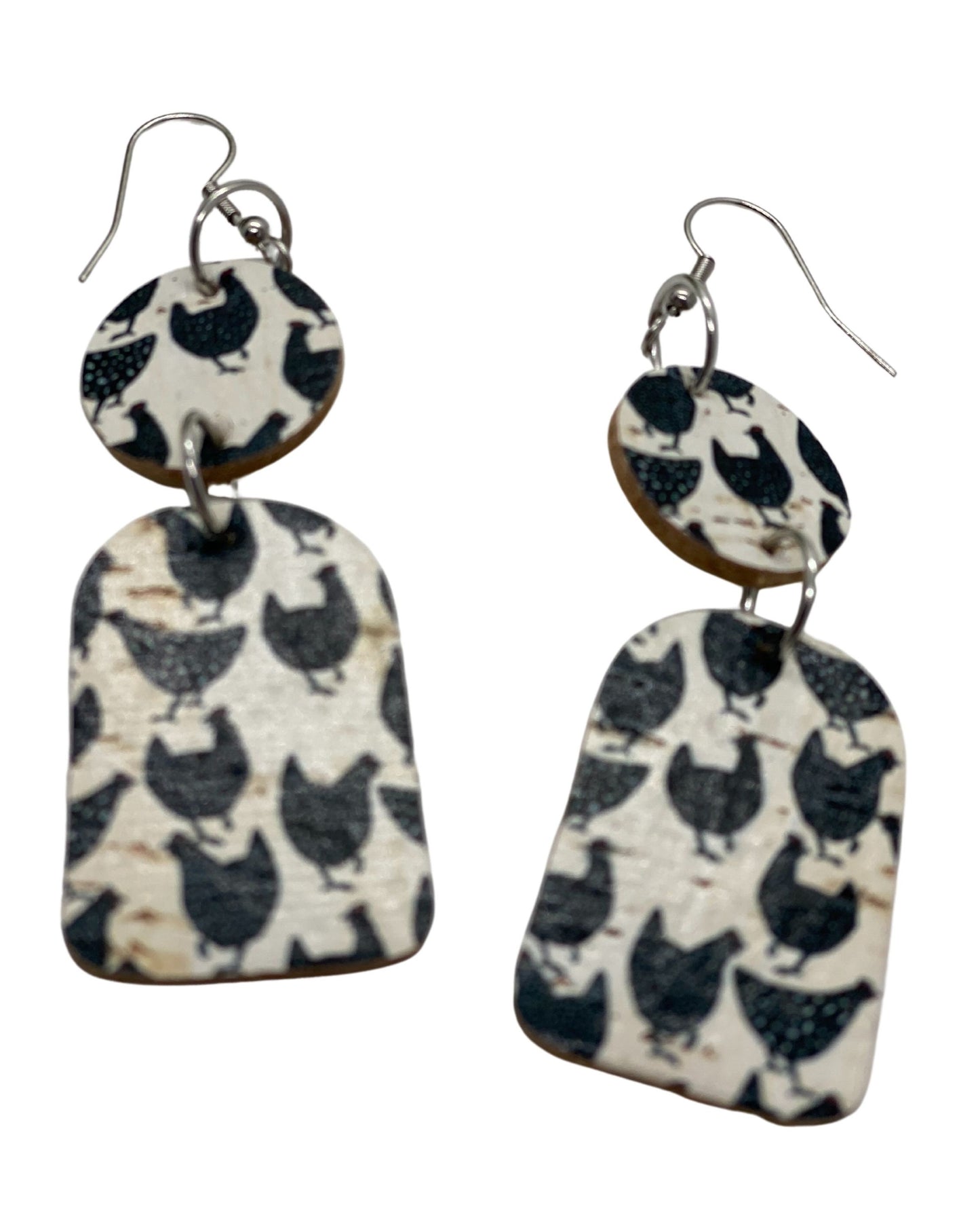 Chicken Leather Earrings