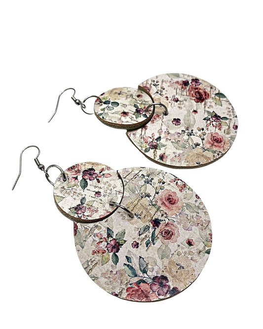 Flower Leather Earrings