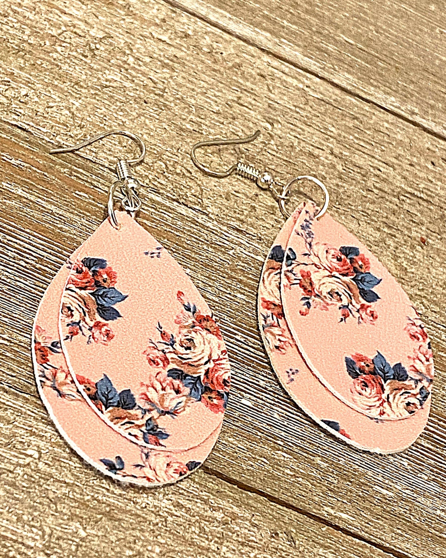 Pink Flower Earrings