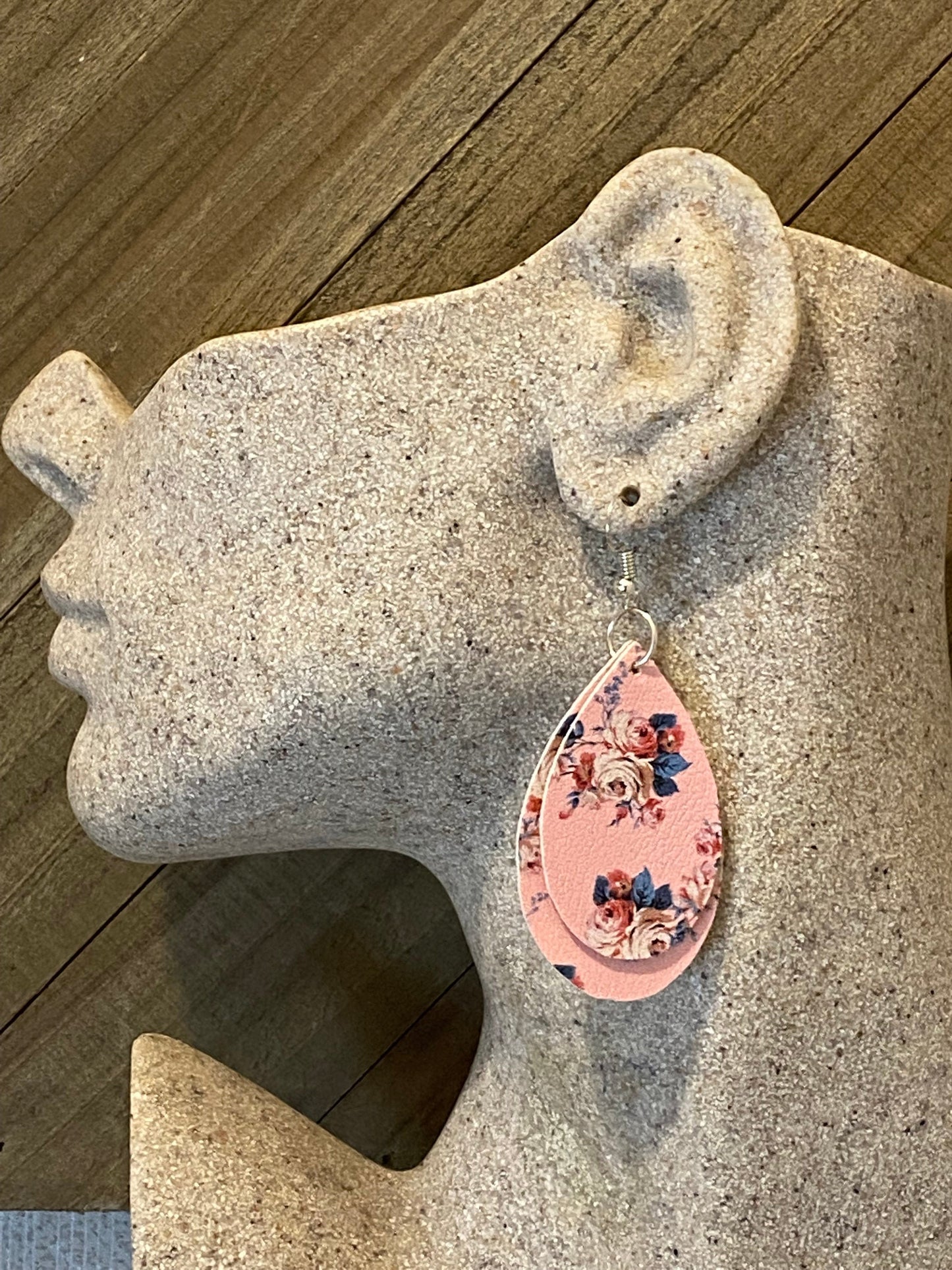 Pink Flower Earrings