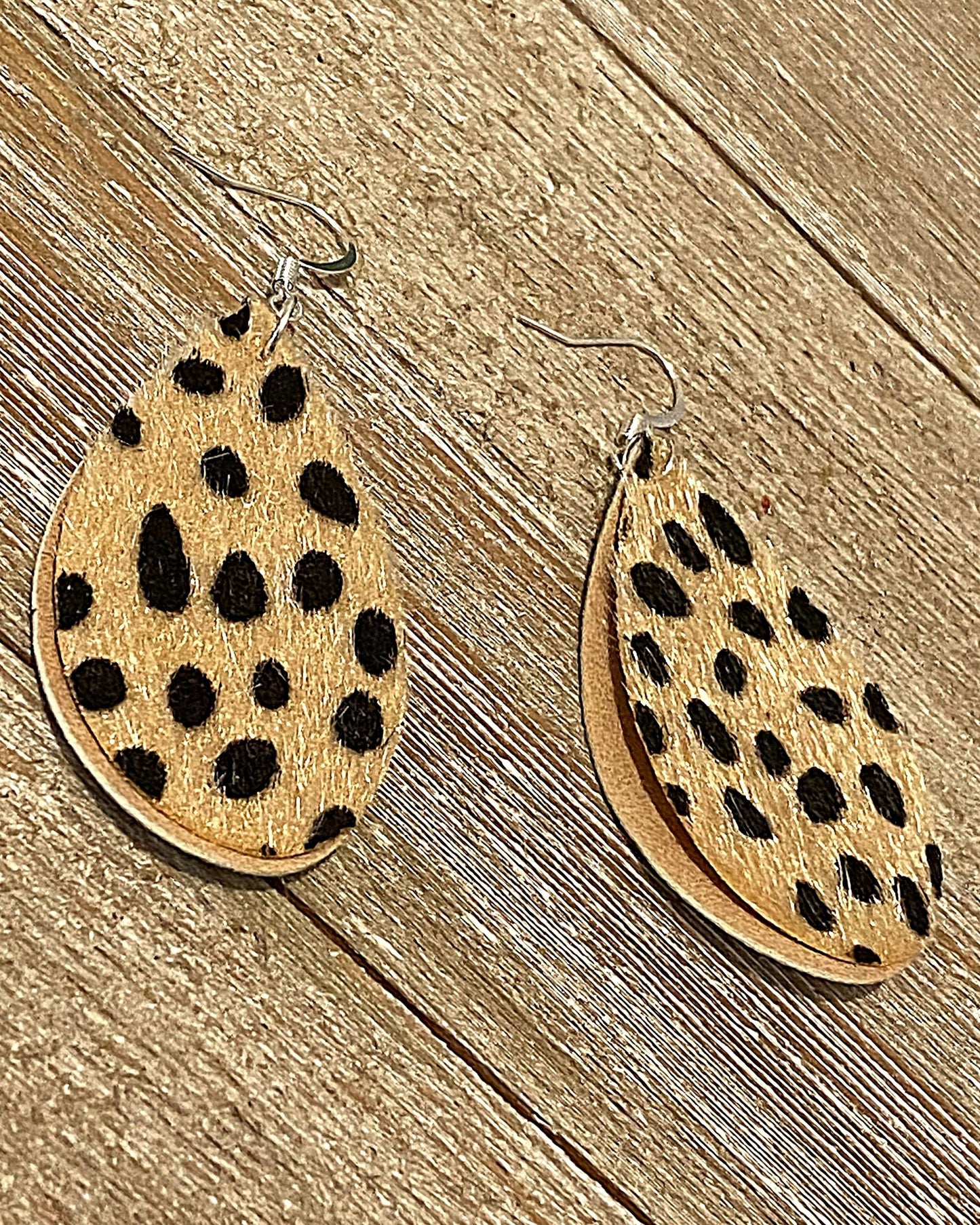 Cheetah Print Faux Leather Earrings