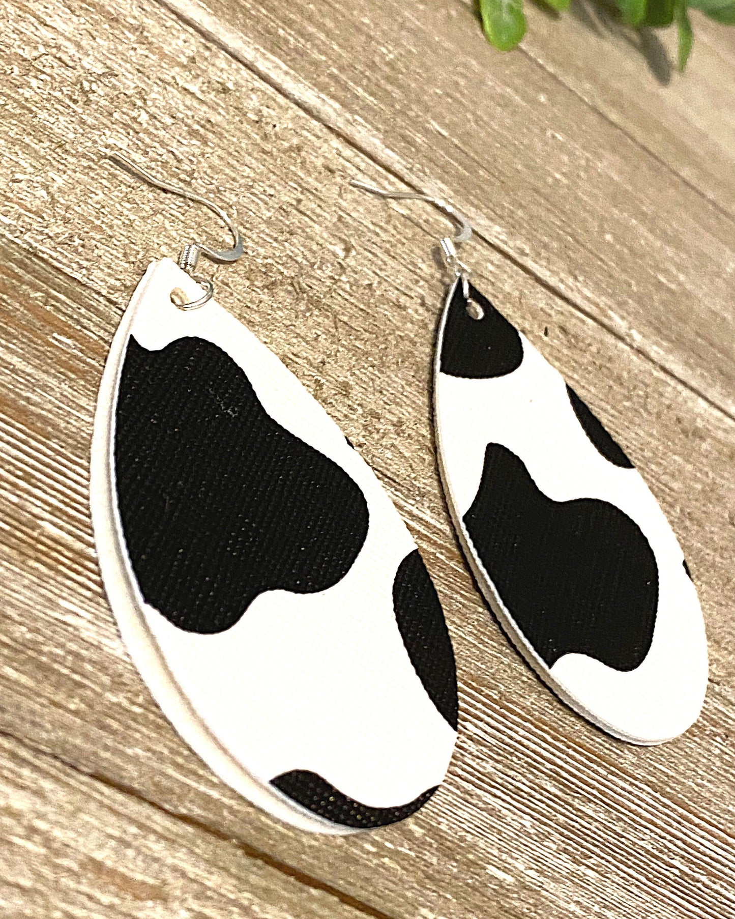 Cow Print Earrings| Teardrop Earrings