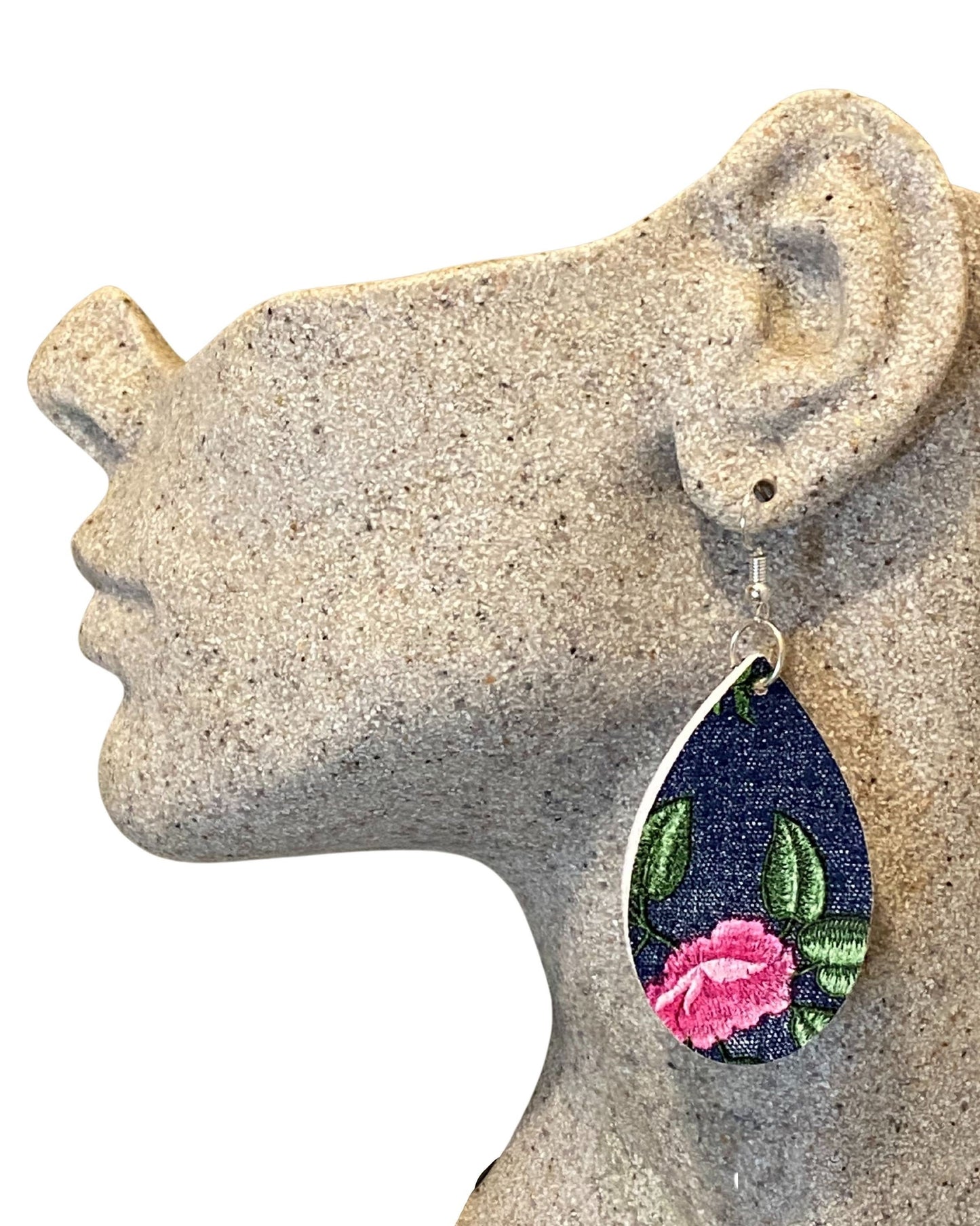 Teardrop Faux Leather Earrings