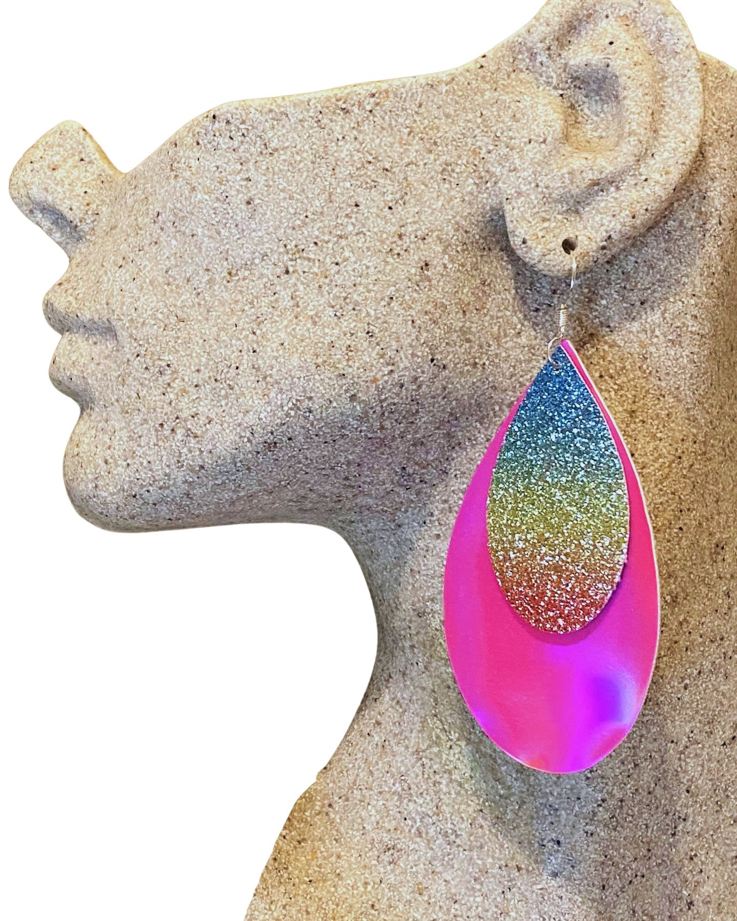 Pink Teardrop Earrings