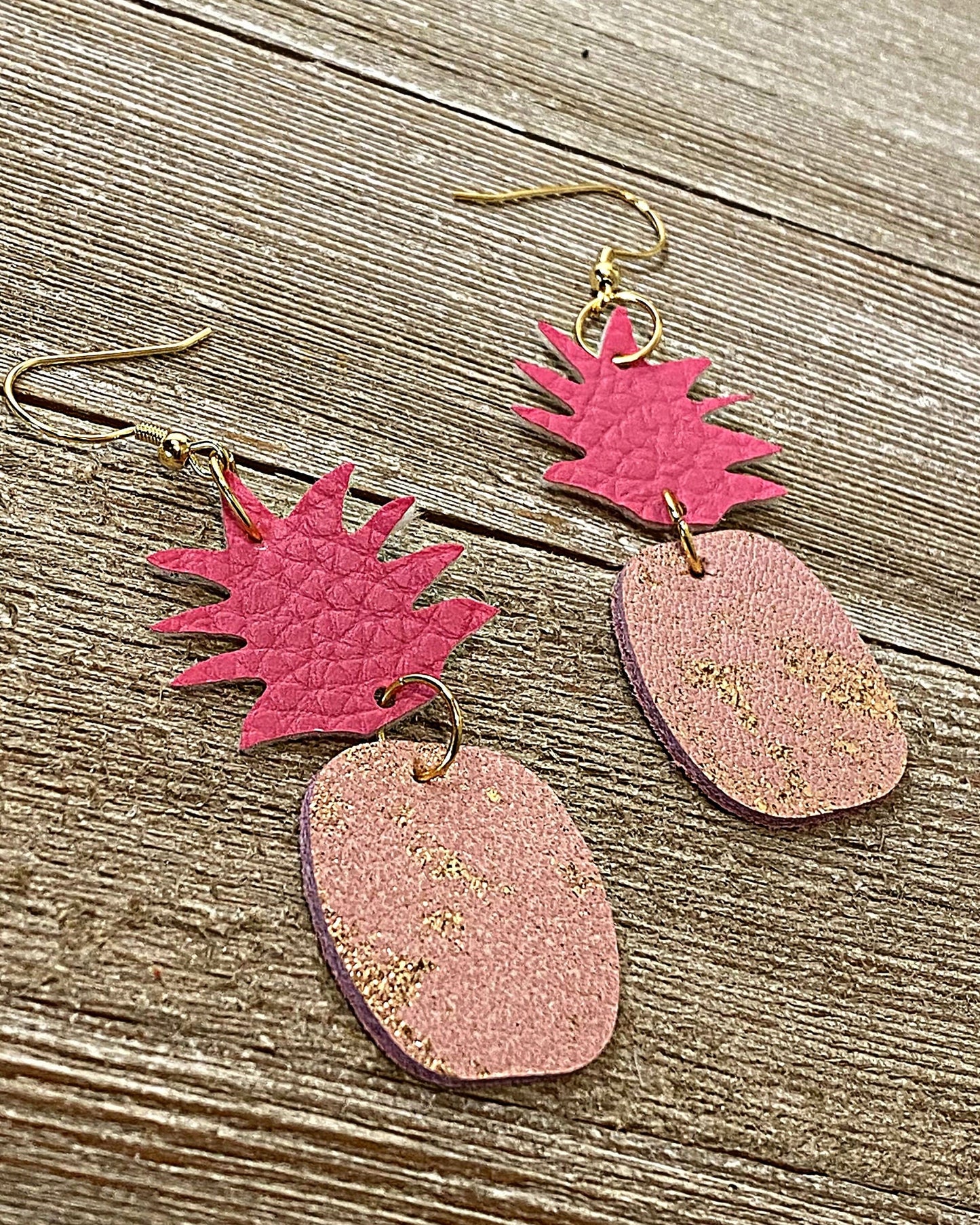 Pineapple Leather Earrings