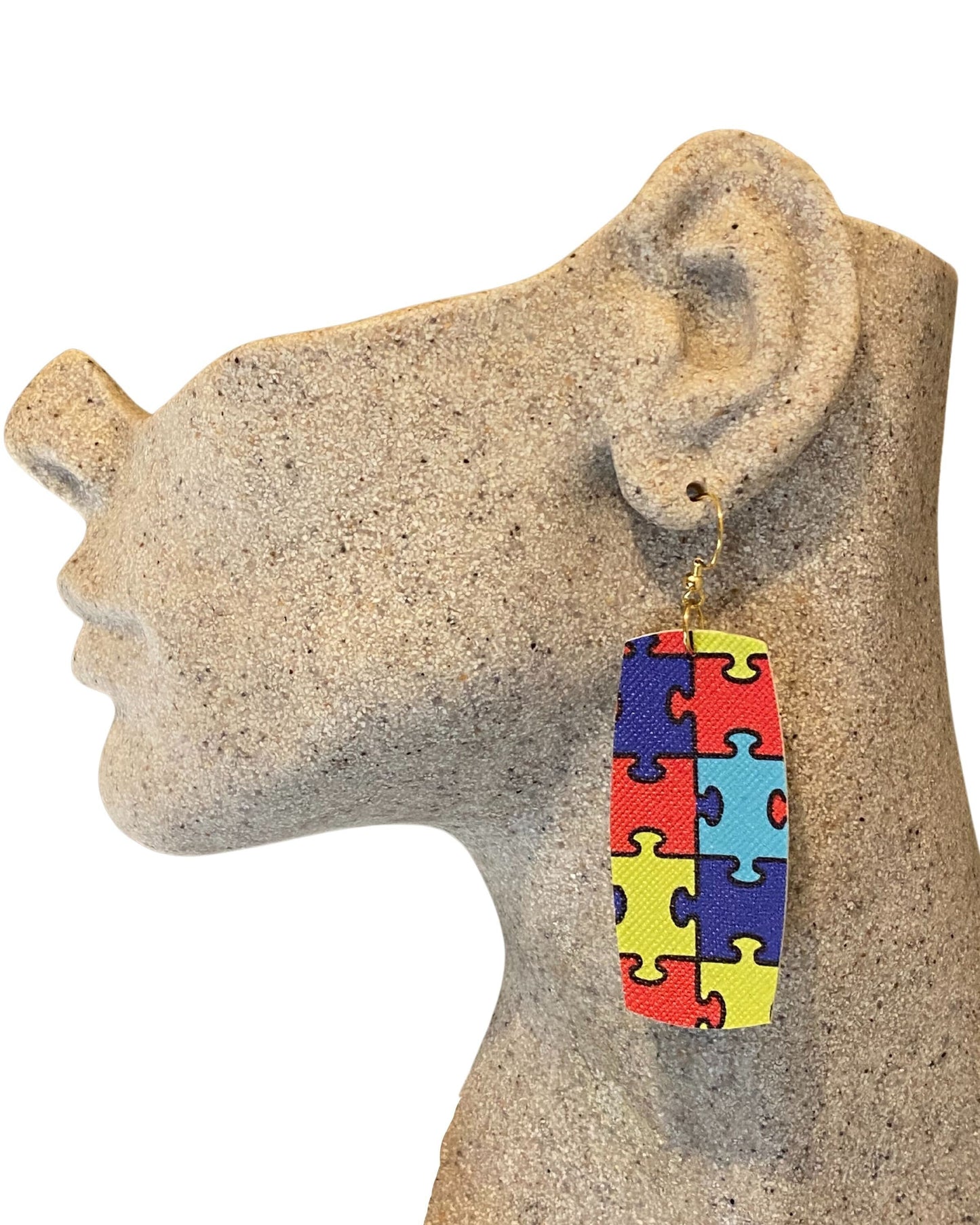 Autism Faux Leather Earrings