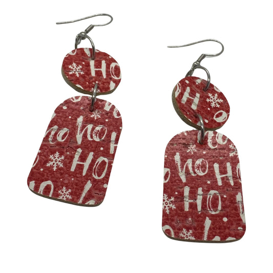 Santa Claus Leather Earrings