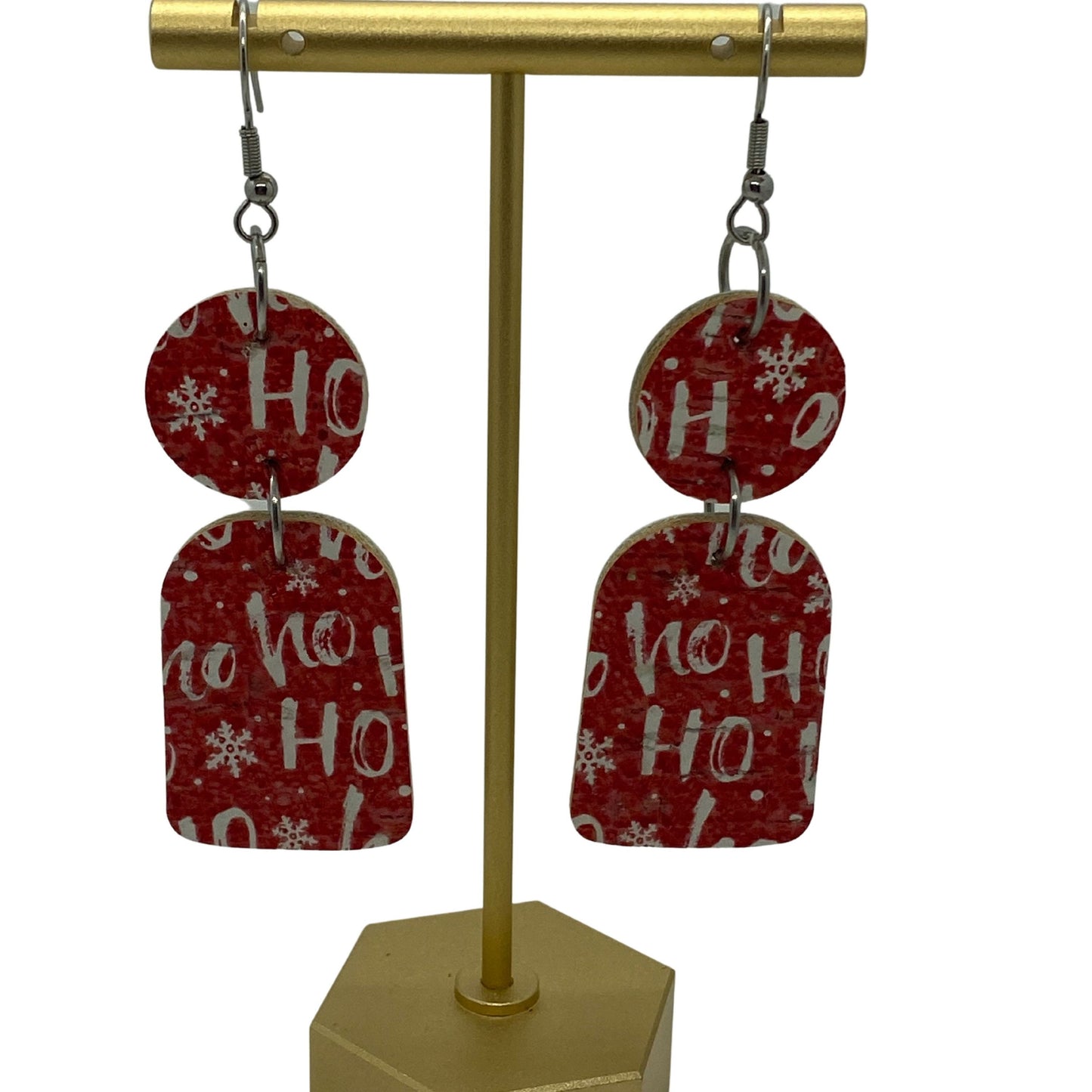 Santa Claus Leather Earrings