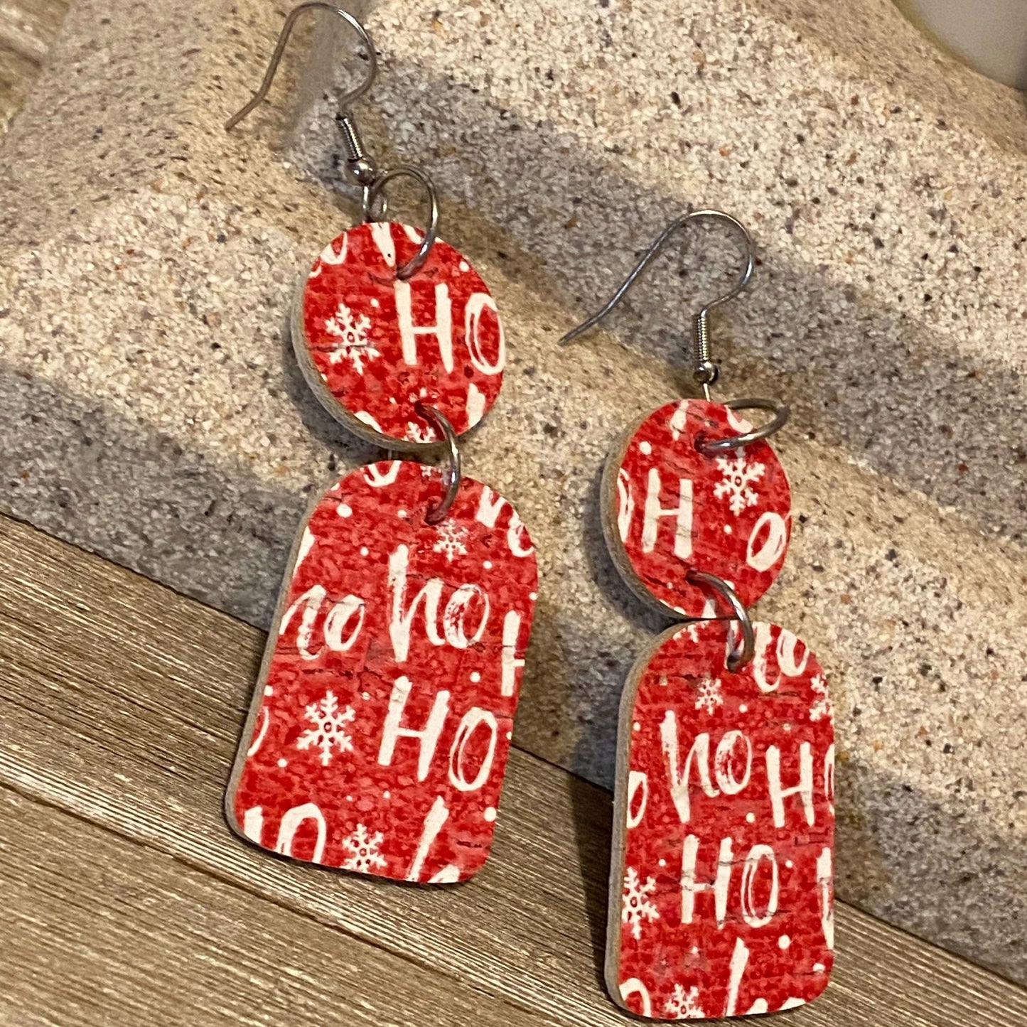 Santa Claus Leather Earrings