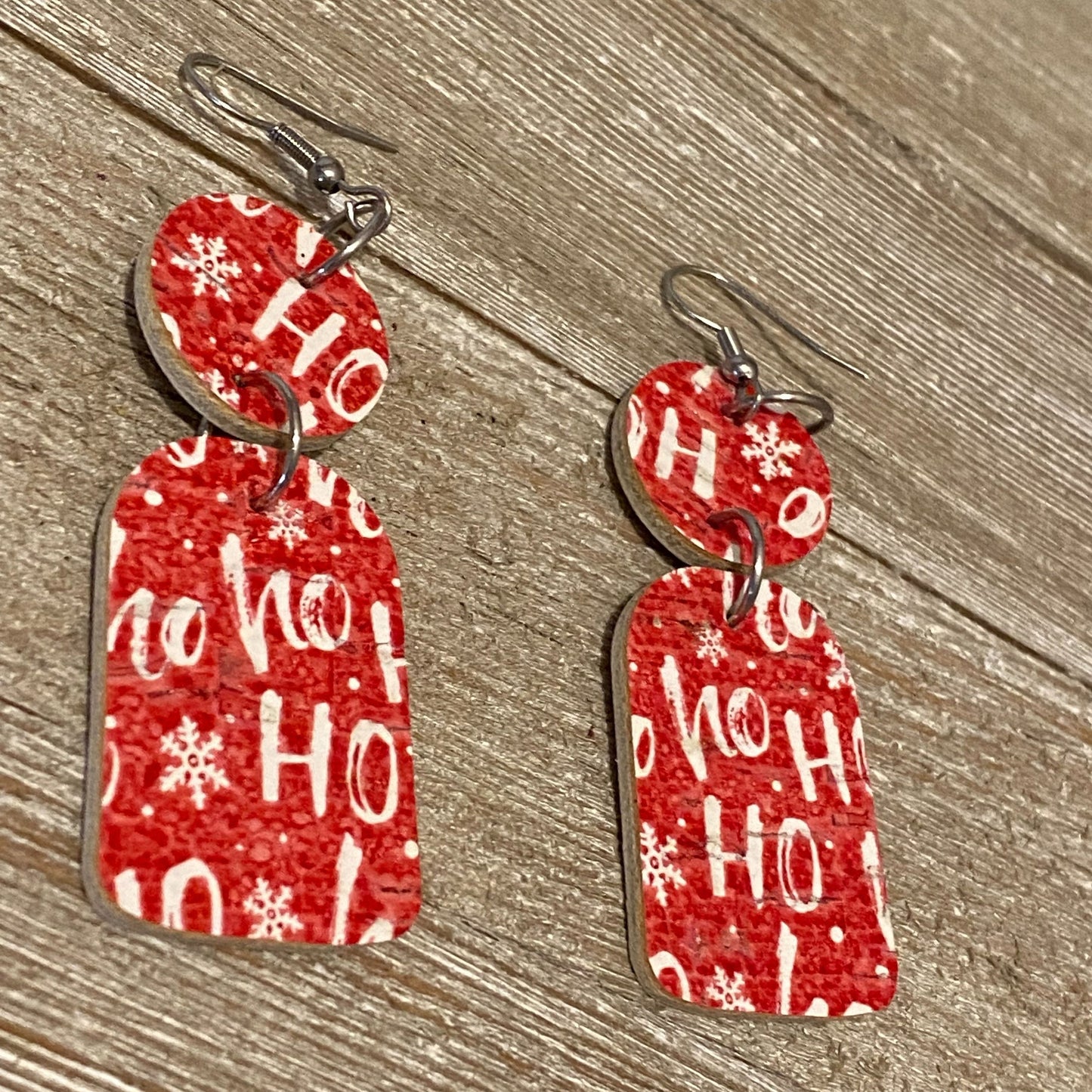 Santa Claus Leather Earrings