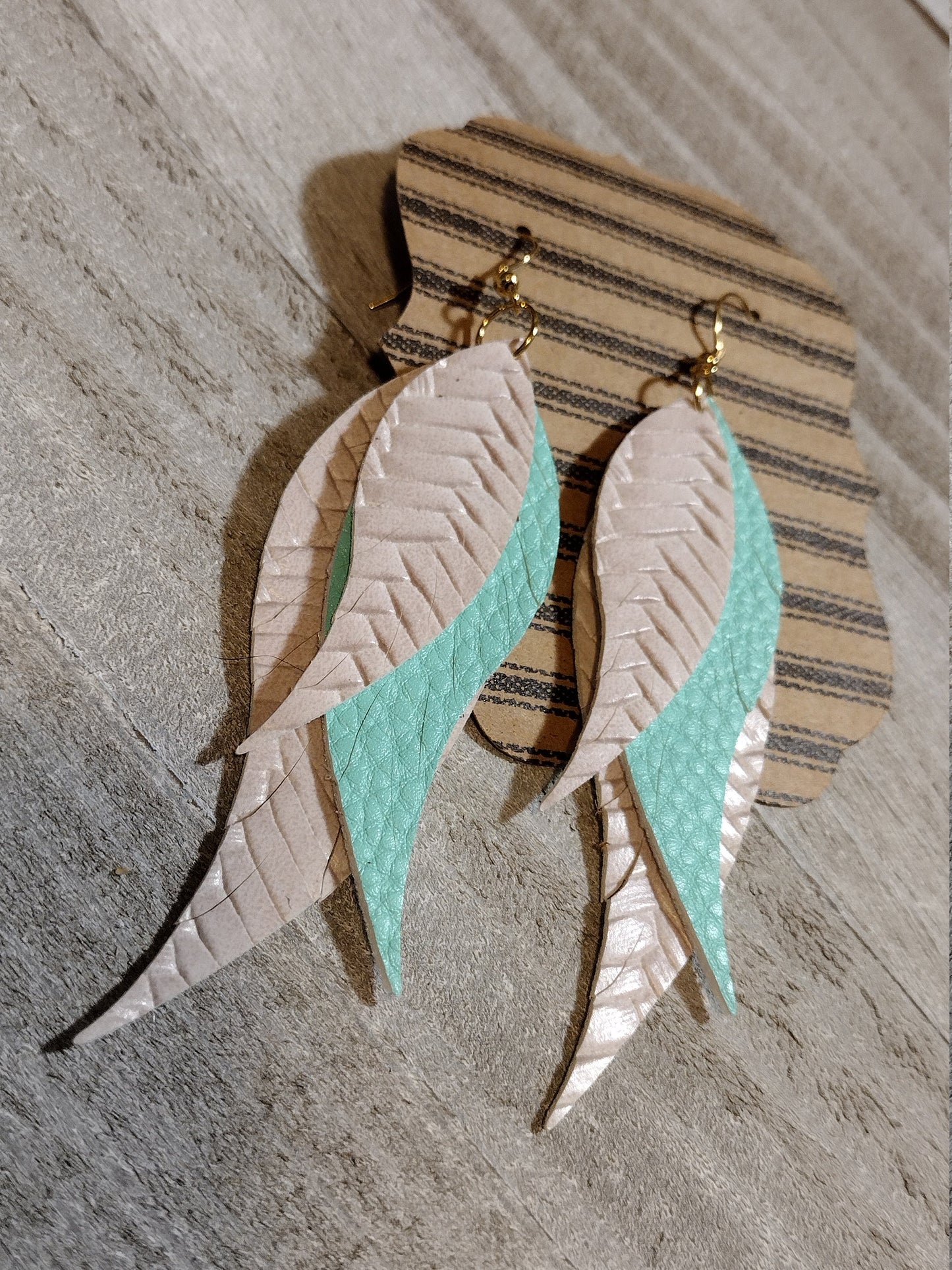 Small Fringe Feather Earrings