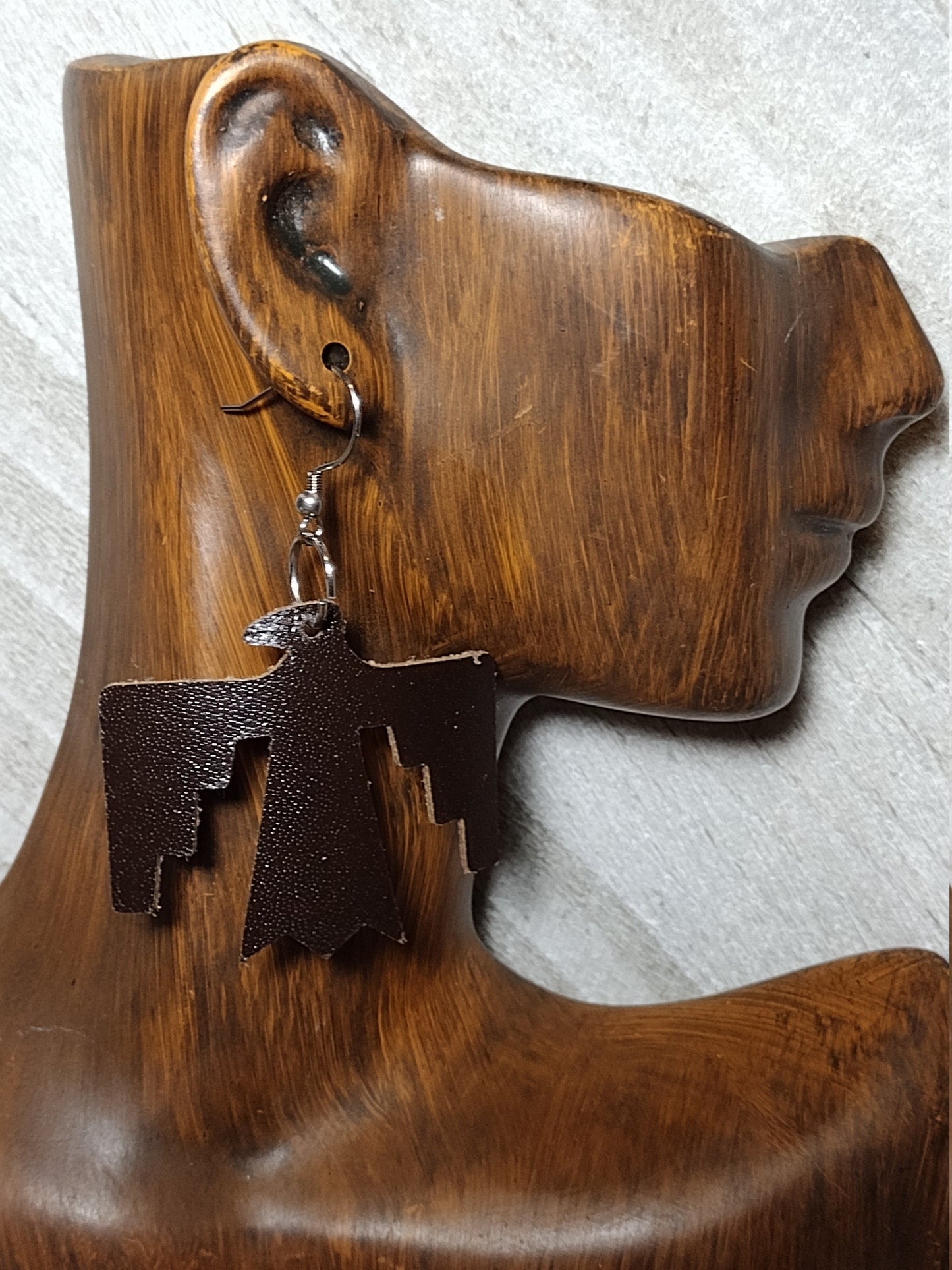 Brown Thunderbird Earrings