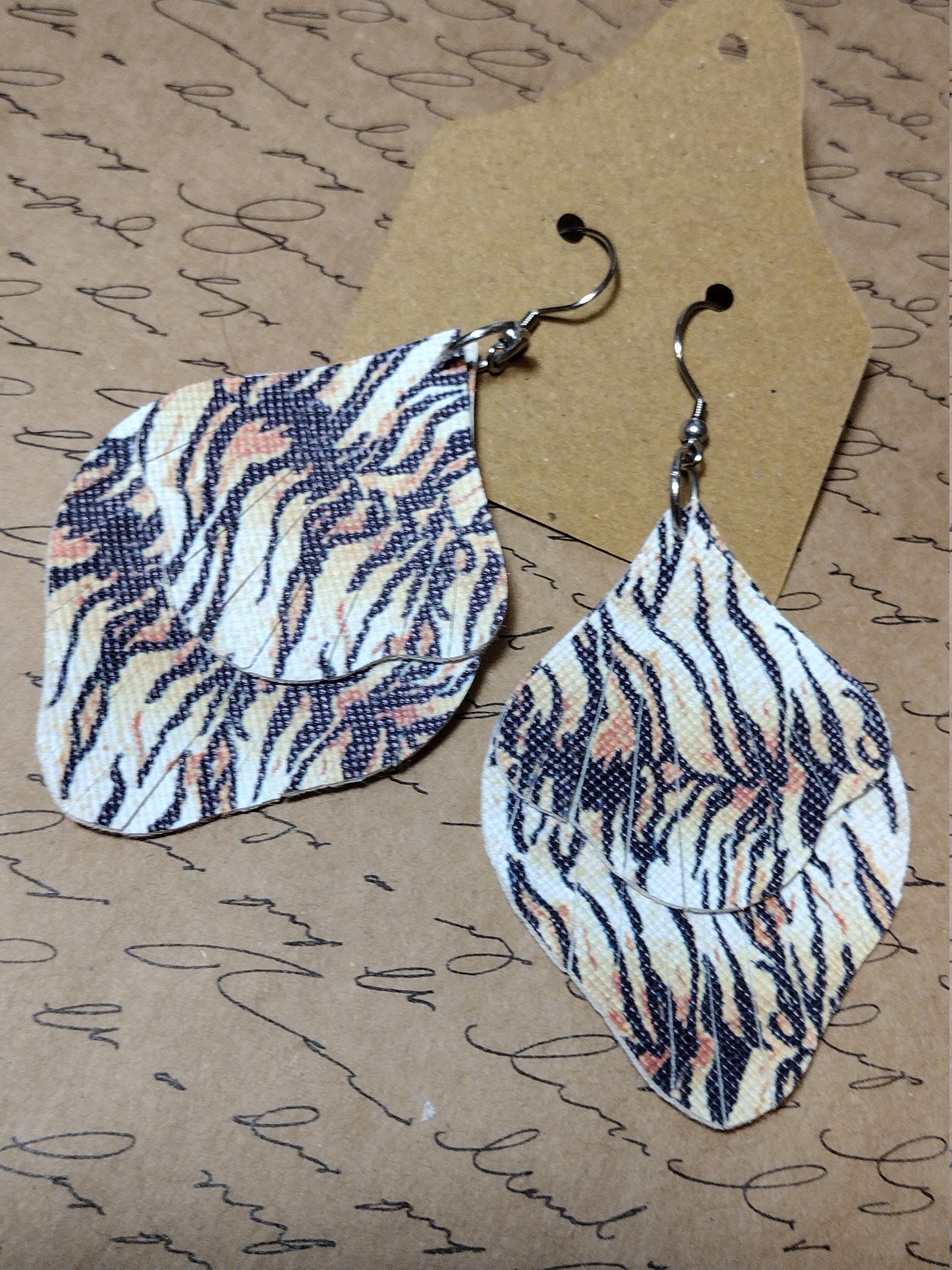 Leopard Fringe Earrings