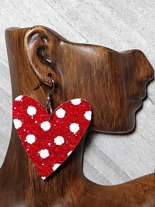 Glitter Heart Earrings