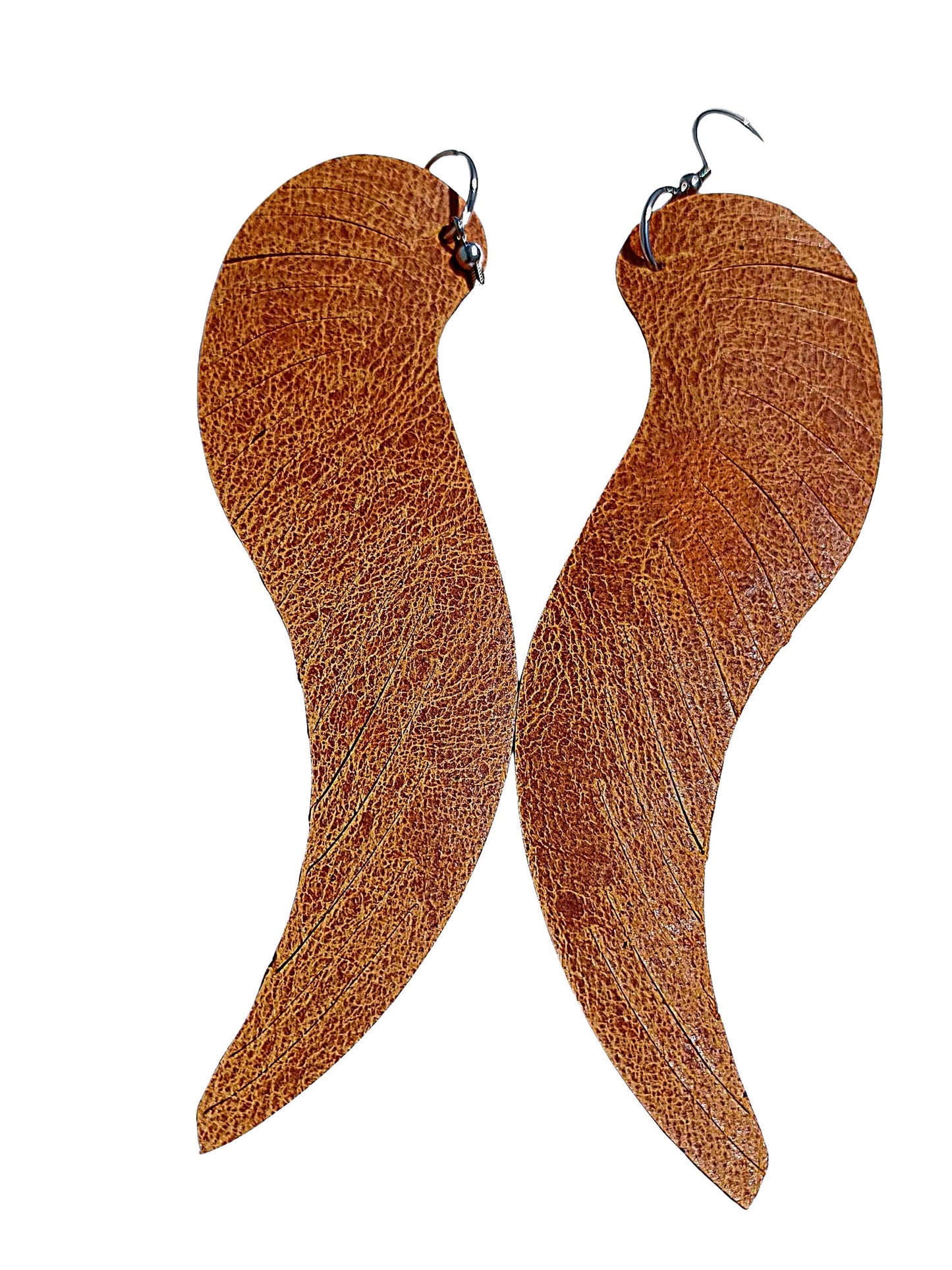 Angel Wings Leather Earrings