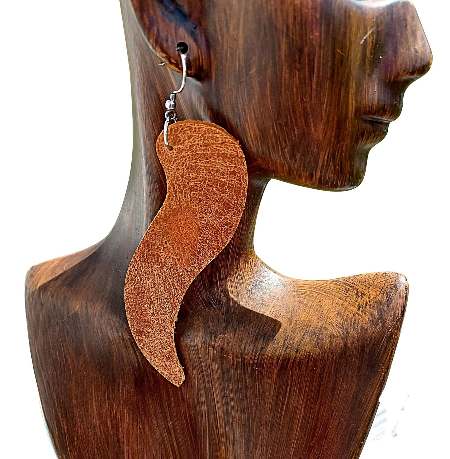 Angel Wings Leather Earrings