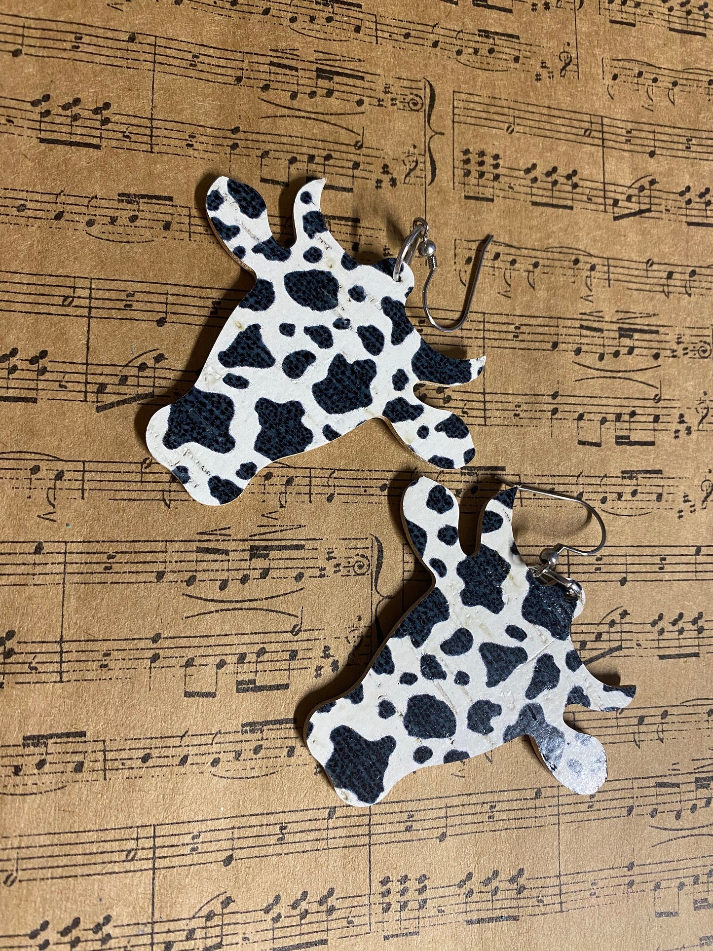 Cow head earrings