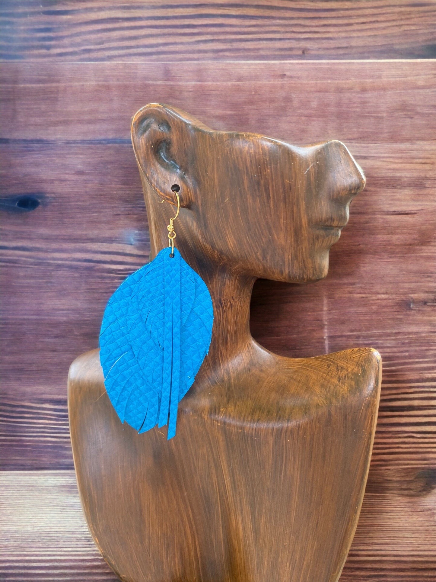 Fringe leather earrings