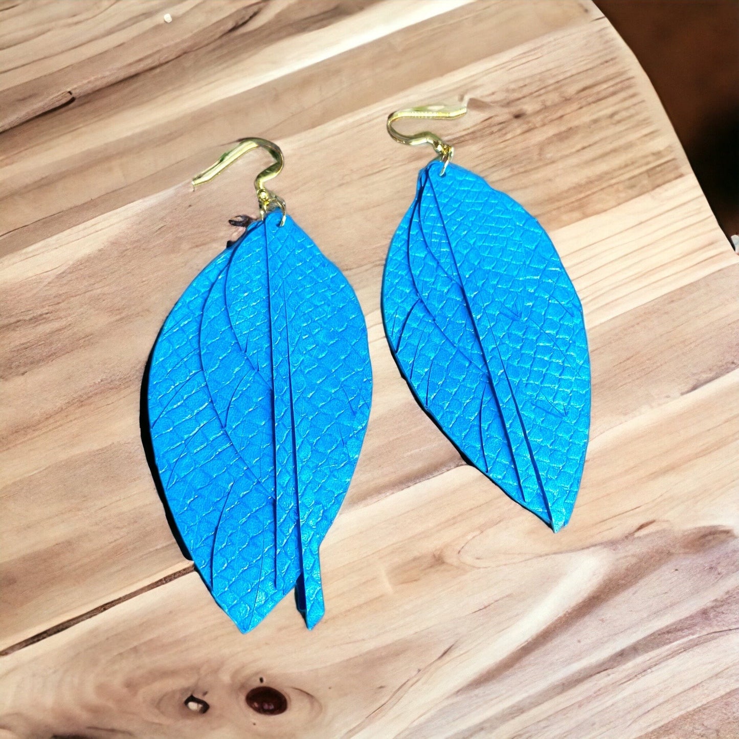 Fringe leather earrings