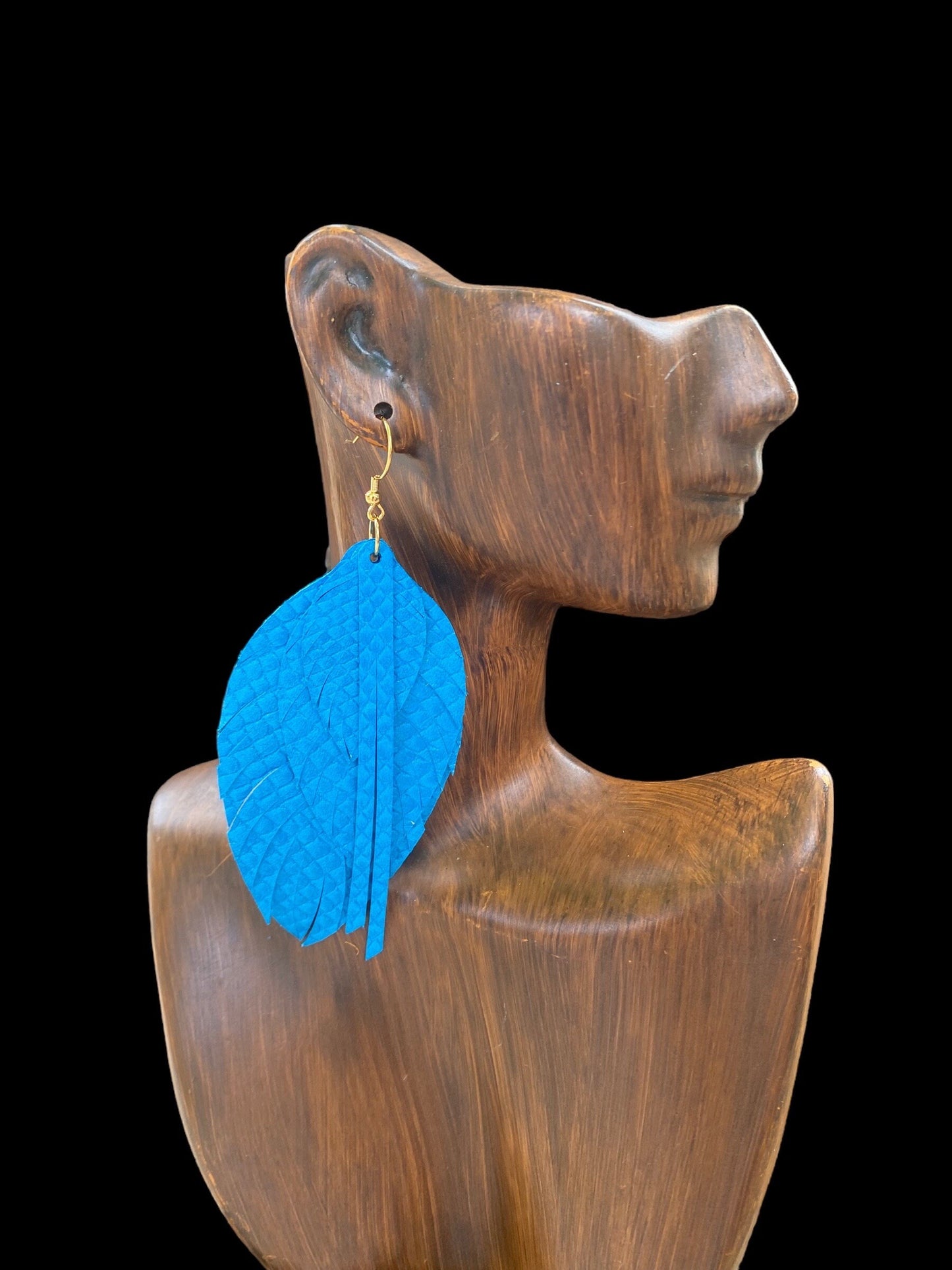 Fringe leather earrings