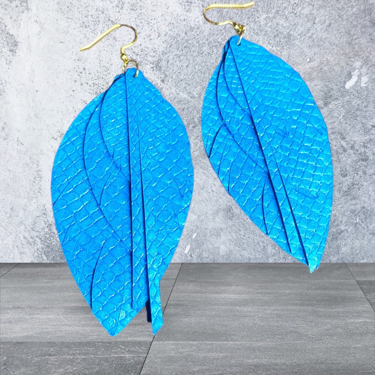 Fringe leather earrings