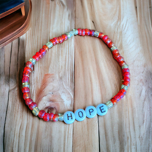 Hope Beaded Bracelet| Beaded Word Bracelet