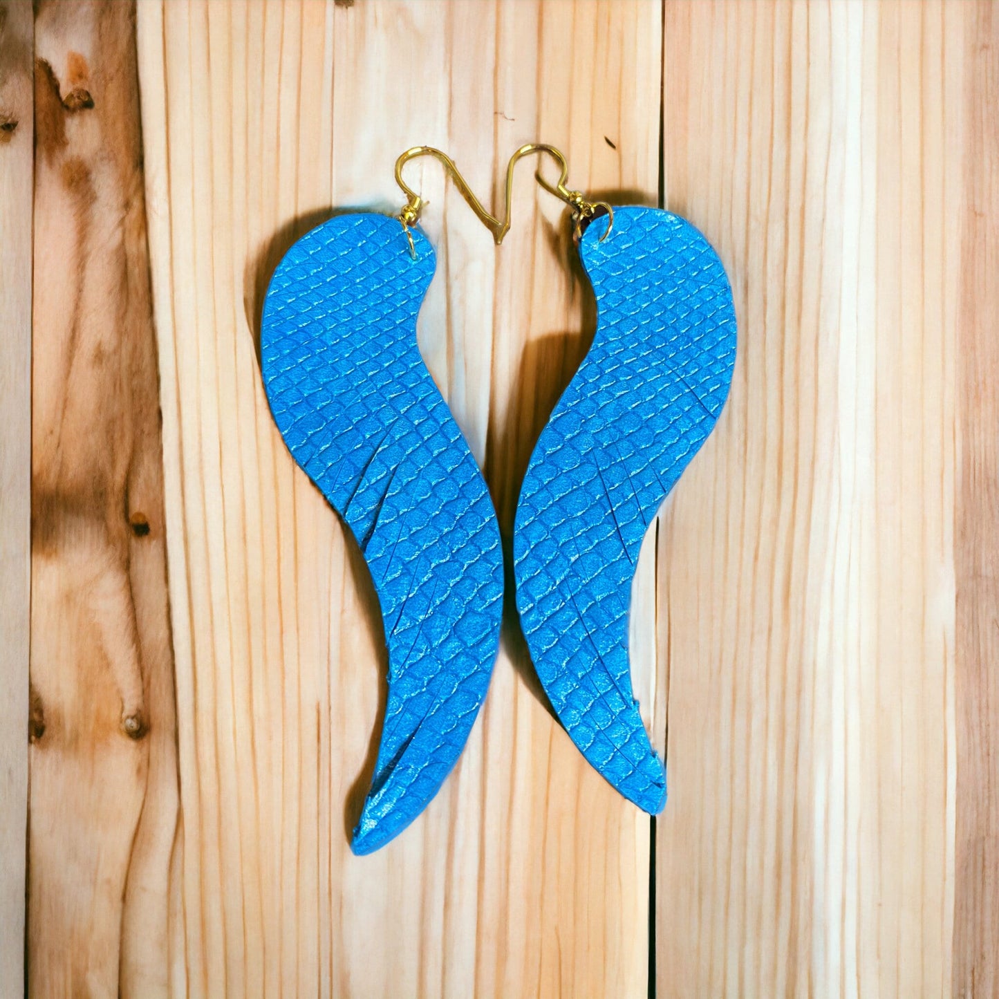 Angel Wings Leather Earrings