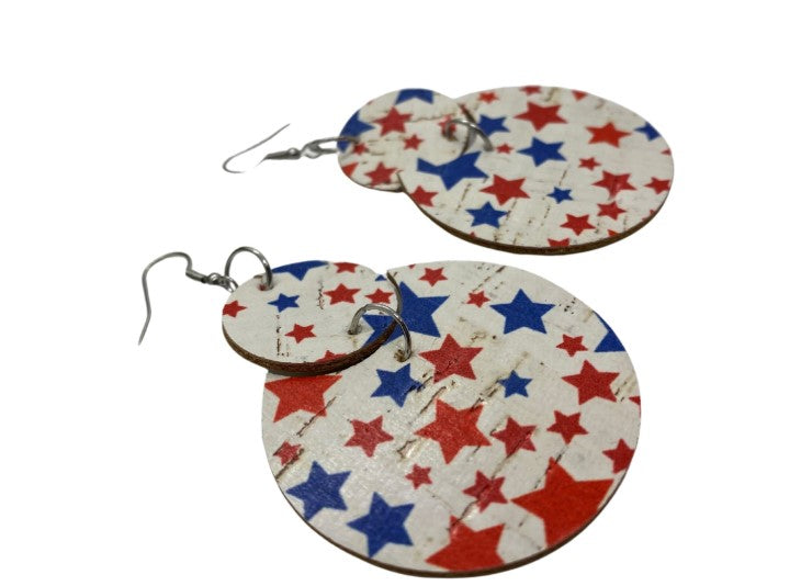 Patriotic Leather Earrings