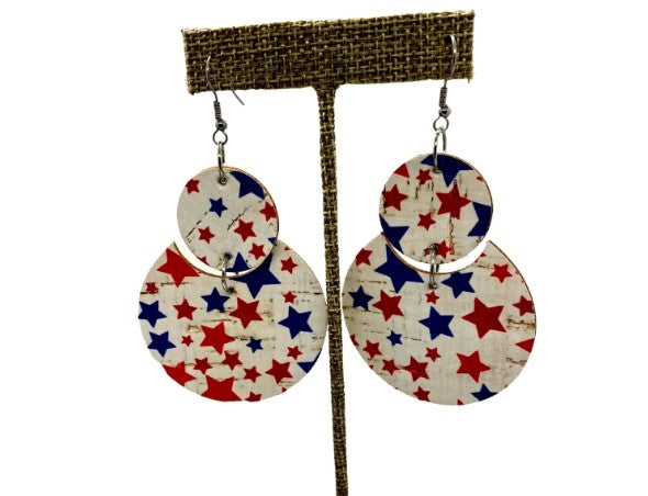 Patriotic Leather Earrings